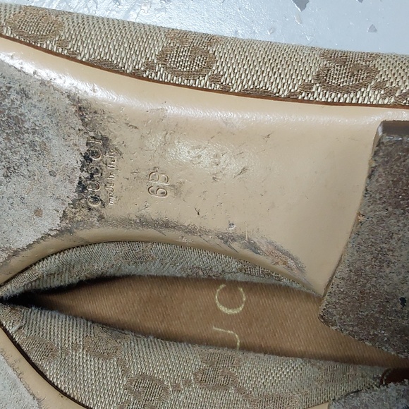 Gucci women's slip on monogram with bamboo size 6 - Picture 10 of 11